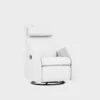 Mekanismituoli_F-10_72x83_Das50Light_Finsoffat F-10 recliner-mekanismituoli verhoiltuna vaalealla kankaalla ja keinumekanismilla, tuotekuva viistosti kuvattuna.