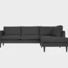 Avokulmasohva-Tuohi-DO-244x206-Das55Black-wenge-Finsoffat Musta tuohi avokulmasohva, jossa divaani oikealla puolella ja mustat puujalat.