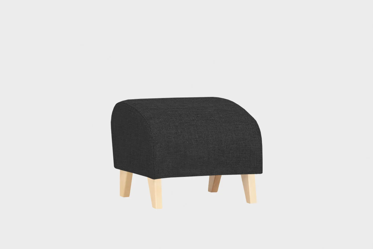 Rahi-Anna-47x47-Das55Black-Koivu-Finsoffat Jalkarahi verhoiltuna mustalla kankaalla ja koivunväriset jalat.